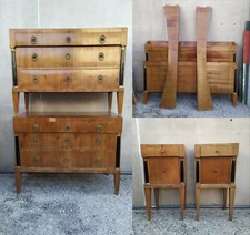 CAMERA DA LETTO DEL 700 IN STILE IMPERO 2 COMÒ + 2 COMODINI + LETTO MATRIMONIALE