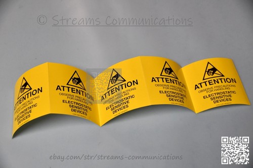ESD Electrostatic Anti-Static Device Labels Stickers 4x4 in - Lot of 10 Labels - Picture 4 of 6