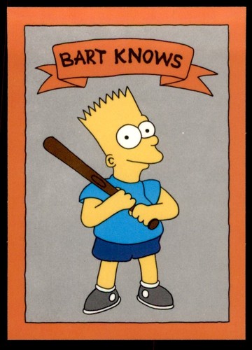LOT DE 10 CARTES Bart Simpson Knows Sports - SPOOF amusante de Bo Jackson RARE ! - Photo 9 sur 12