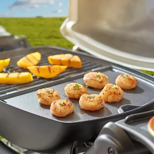 BBQ Half Griddle Plate Fits Weber Q100/200, 200/2000,300/3000 Series FAMILY HOT - Picture 4 of 15
