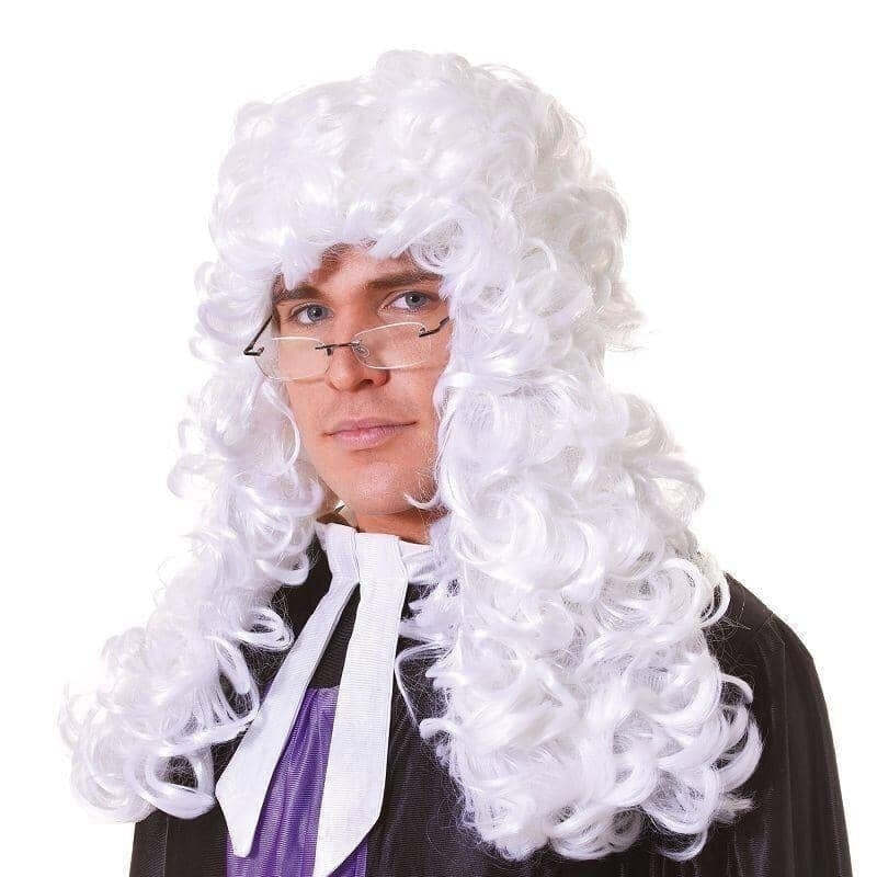 Judge Wig White Courtroom Hairpiece Judge Wig White Courtroom Hairpiece