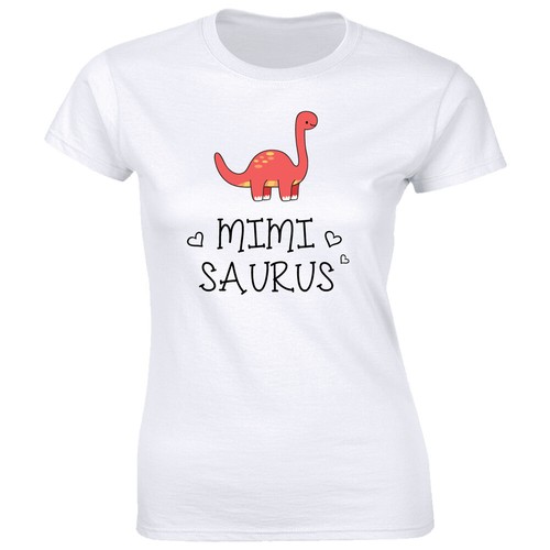 Mimi Saurus with Dinosaur Image T-Shirt 
