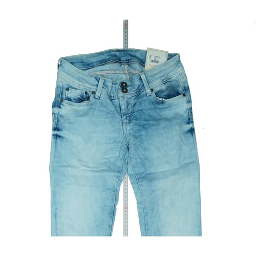 Pantalones elásticos de PEPE JEANS Divine slim fit cintura regular W28 L32 azul claro NUEVOS | eBay