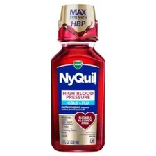 SM NyQuil High Blood Pressure Cold and Flu Relief Liquid 8oz