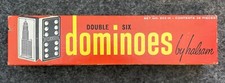 Vtg Dominoes Double Six by Halsam Complete Set 28 Original Box Family Game Ngt