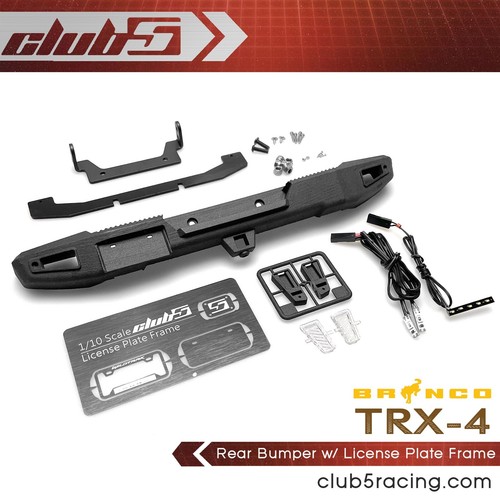 Scale Jeep Rear Bumper w/ LED ( 6V ) for TRX-4 2021 Bronco - Picture 2 of 12
