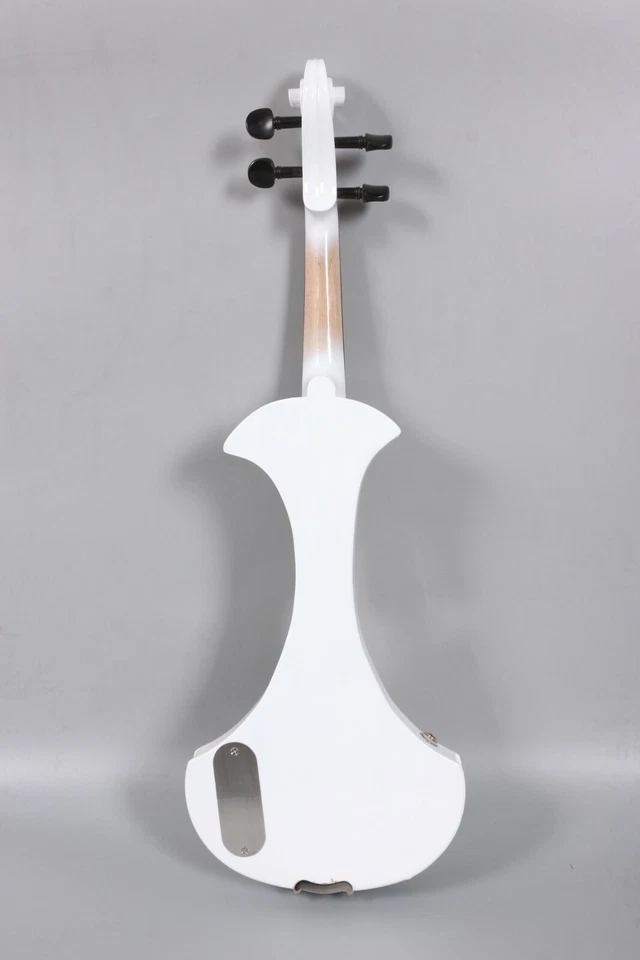White Electric Violin 4/4 Solid wood Nice Tone Free Case Bow Ebony Fittings - Image 4 of 4