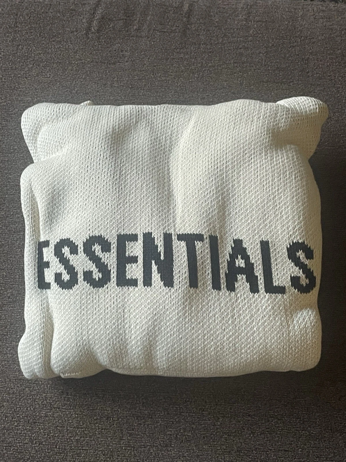 Felpa con cappuccio Fear of God Essentials in maglia 'Cream' nuova etichetta autentica