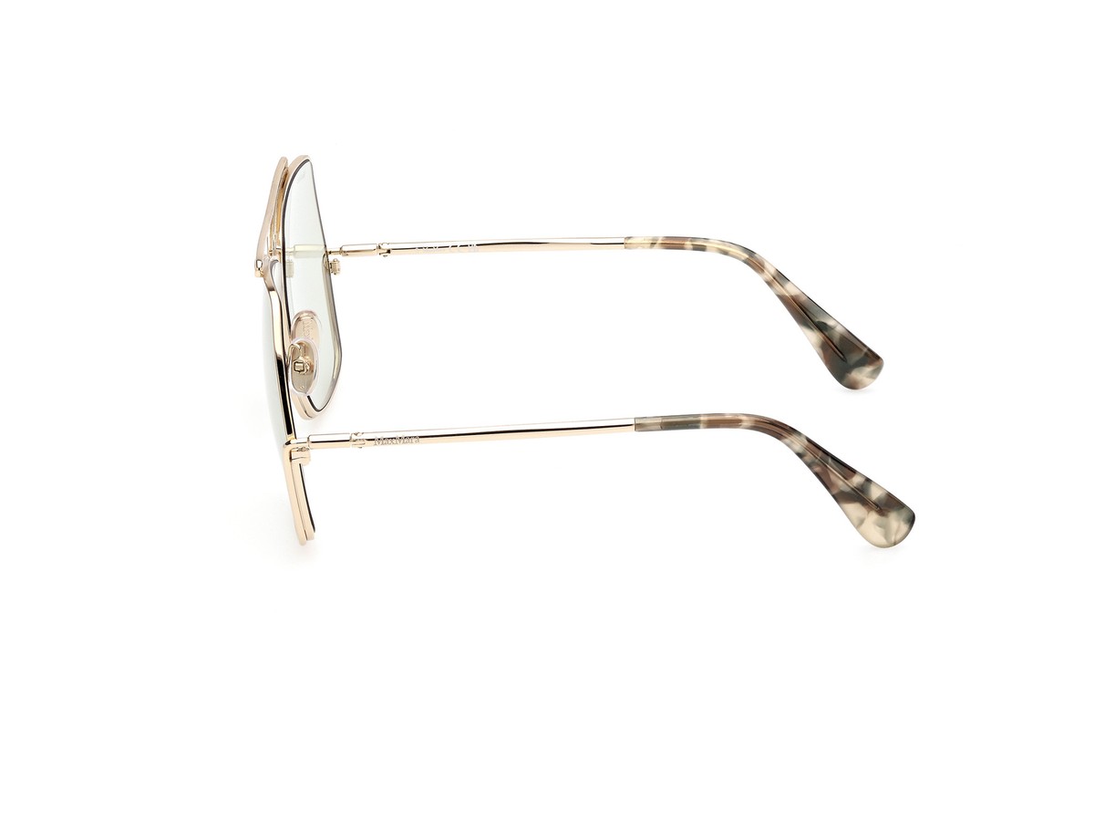 Max Mara Elsa MM0006 32A Sunglasses Gold Geometric Frame, Smoke Lenses Max Mara Sunglasses MM0006 ELSA 28E Gold Orange Woman | eBay main image 3