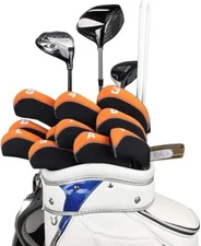 10x Golf Iron Head Covers w/Large No. for All Brands Callaway Taylormade Cobra
