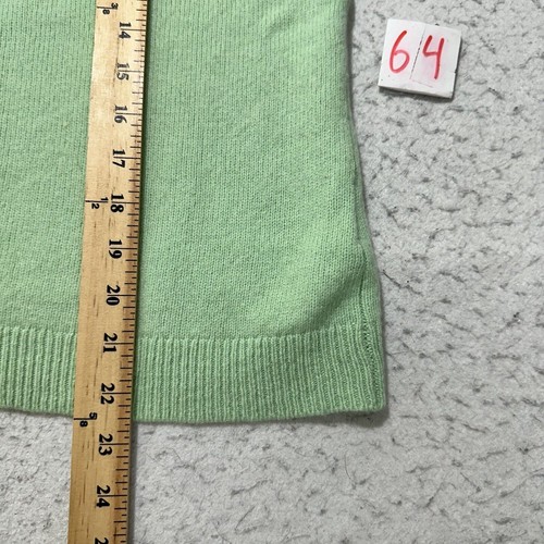 WoolOvers Women's Small Lambswool Crewneck Sweater Mint Green Pullover - Picture 9 of 16