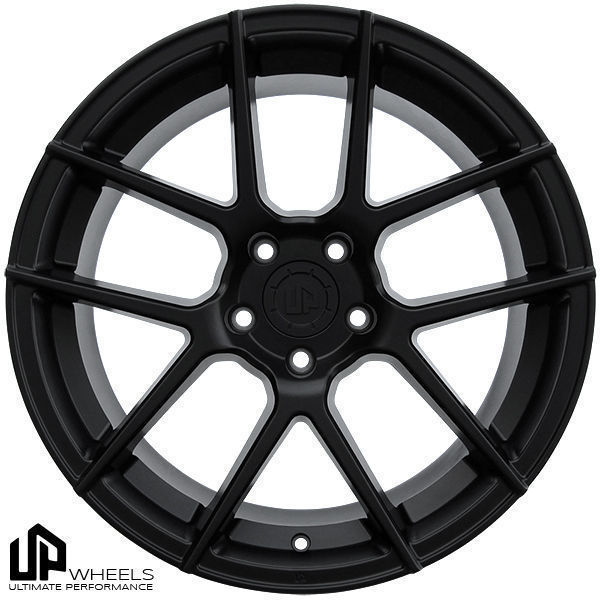 19" ULTIMATE PERFORMANCE UP520 SATIN MATTE BLACK 5X120 +15 +22 WHEELS
