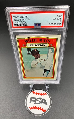 1972 Topps Willie Mays In Action #50 PSA 6 EX-MT Just back from grading.  NICE!