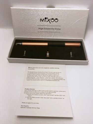 Mixoo penna stilo capacitiva, disco e punta in fibra serie 2 in 1 - oro rosa - Foto 1 di 6