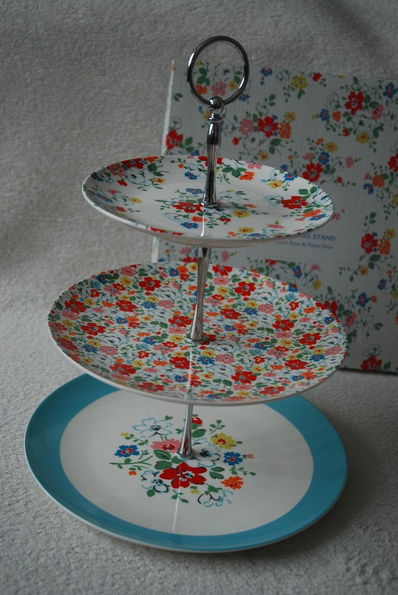 花柄3段ケーキスタンド　イギリス製 Cath Kidston 花柄 3段ケーキスタンド Cath Kidston Clifton Rose Cake