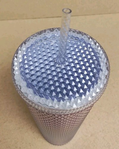 Vaso iridiscente Starbucks 24 oz corte diamante Venti con tapa y pajita - Imagen 4 de 4