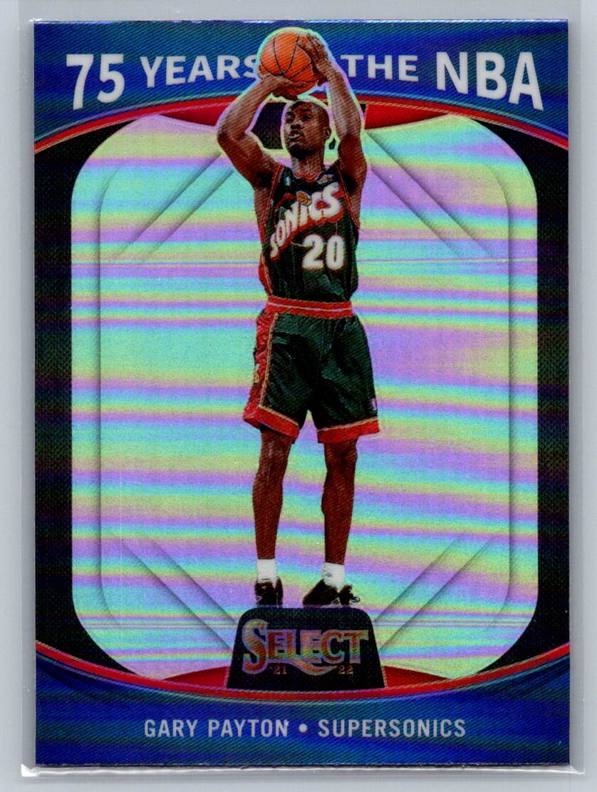 2021-22 Panini Select #63 Gary Payton 75 Years of the NBA