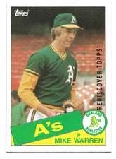 2017 Topps Rediscover Topps Buyback Copper Mike Warren 1985 Topps #197