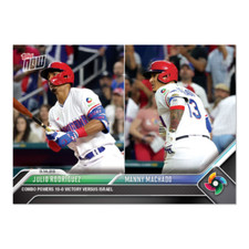 Julio Rodriguez Manny Machado 2023 World Baseball Classic TOPPS NOW 44- On hand Julio Rodriguez Manny Machado 2023 World Baseball Classic TOPPS NOW 44- On hand