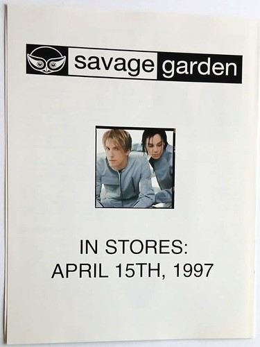 SAVAGE GARDEN: SAVAGE GARDEN PRE-LANZAMIENTO VINTAGE PLAN DE MARKETING CANADIENSE-4 PÁGINA G - Imagen 3 de 3