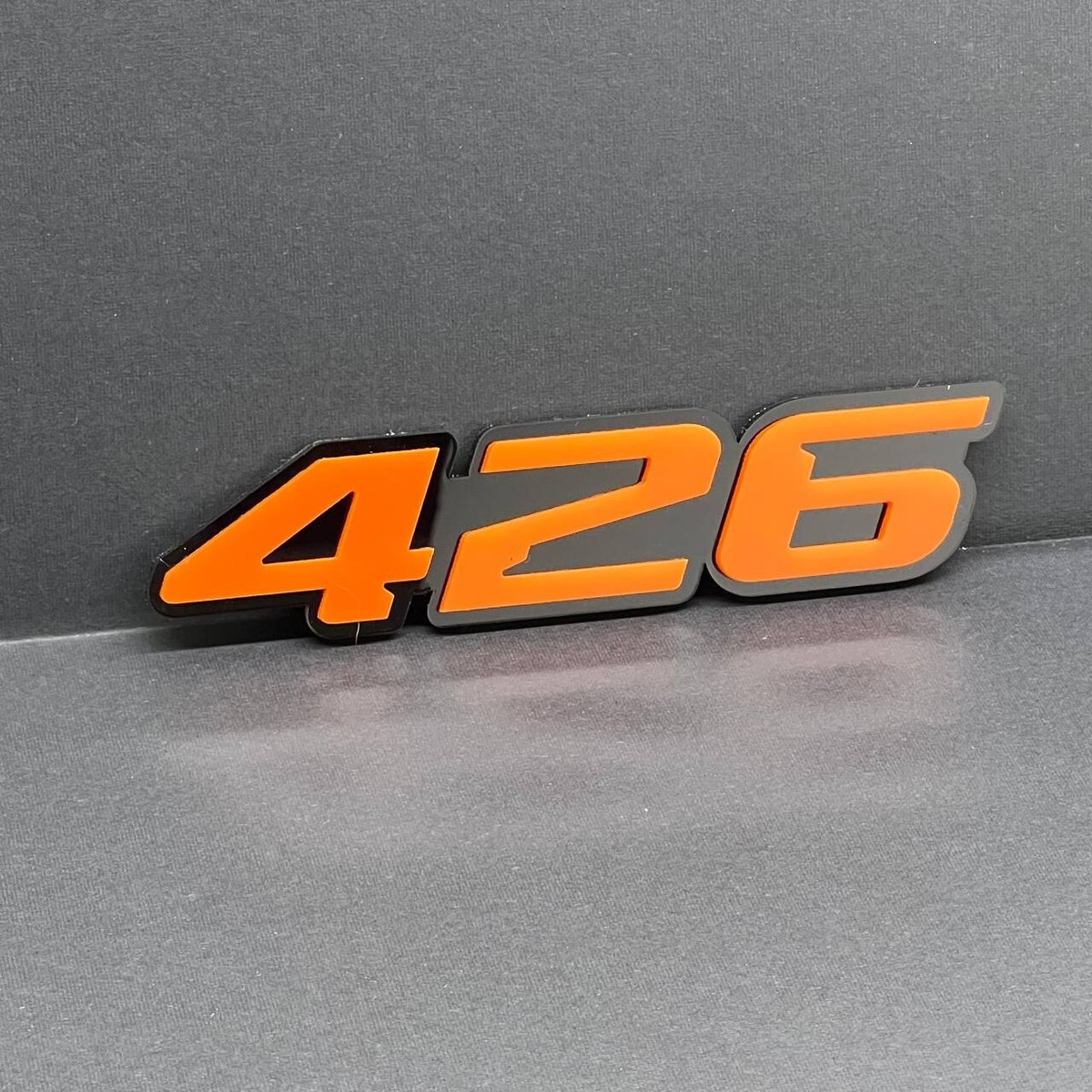 2x Orange Black 426 Hemi Emblems 426 Side Fender Badge 3D for 426