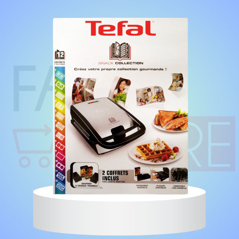 Tefal Snack Collection Electric Toaster Plate 700W Box Sandwich Waffle Set