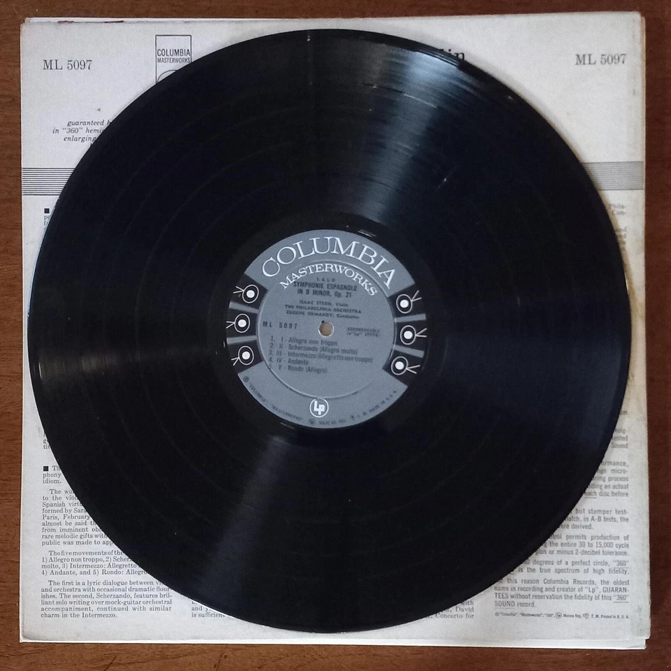 ISAAC STERN PHILADELPHIA ORCHESTRA LALO SYMPHONIE ESPAGNOLE D MIN VINYL LP 98-55 Foto 3 de 4