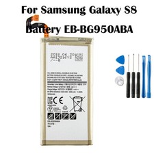 New FOR Samsung Galaxy S8 Battery SM-G950 EB-BG950ABA 3000mAh Tools
