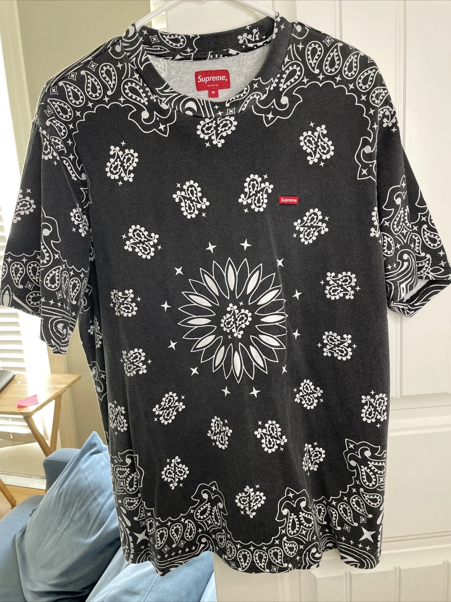 Supreme Small Box Tee Black Bandana M