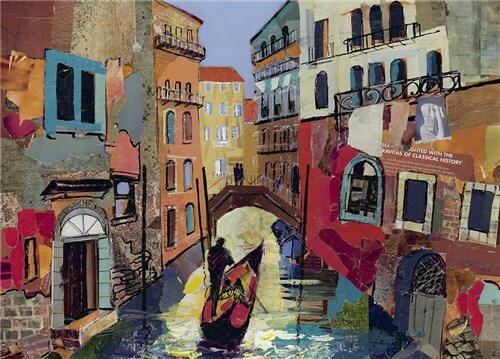 Venice Canal -  Art Blank Greeting / Birthday Card - Italy Gondolas Architecture