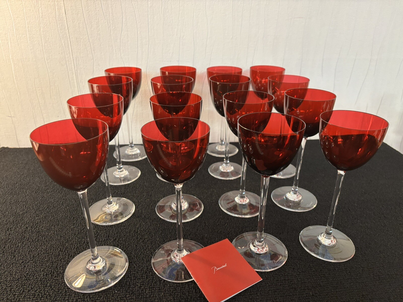 16 Copas Modelo Perfection Rojas De Cristal De Baccarat (Precio 1 Copa)