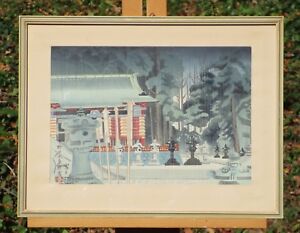 Tokuriki Tomikichiro Signed Woodblock Nikko Toshogu Shrine Bilder Bingold Label Ebay