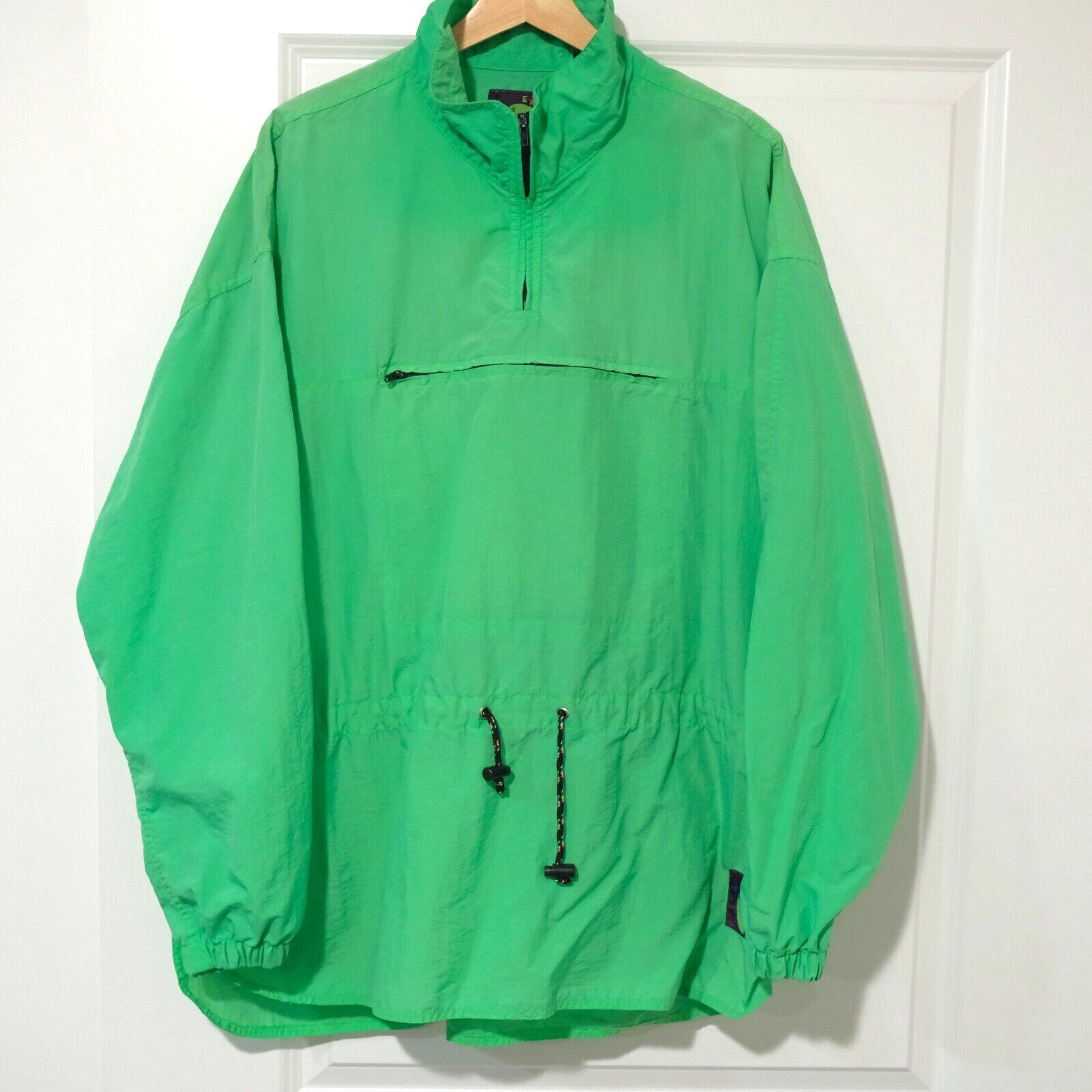 Vintage Off The Edge.Neon Green Lightweight Made in Korea Jacket Men's Size M