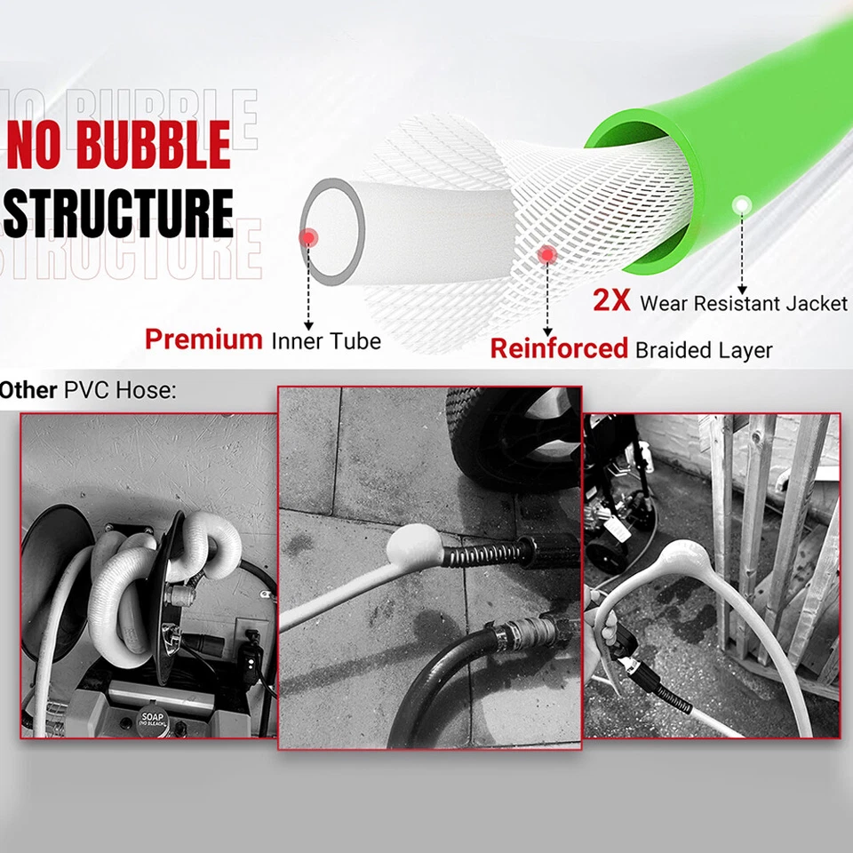 Manguera flexible para lavadora a presión YAMATIC 3200 PSI 1/4" M22-14mm Foto 4 de 4