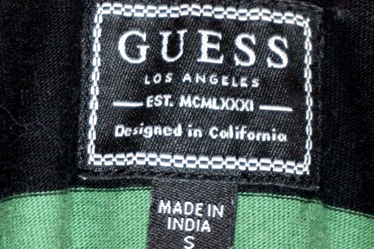 Vintage 90s Guess Jeans Striped T Shirt Tee Small Rap Hip Hop
