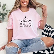 Trust The Universe Womens Ring-Spun T-Shirt Celestial Spiritual Gift For Her