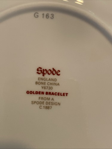 Set Of 4 SPODE Bread & Butter Plates GOLDEN BRACELET 6.25" Made in England MINT - Picture 7 of 7