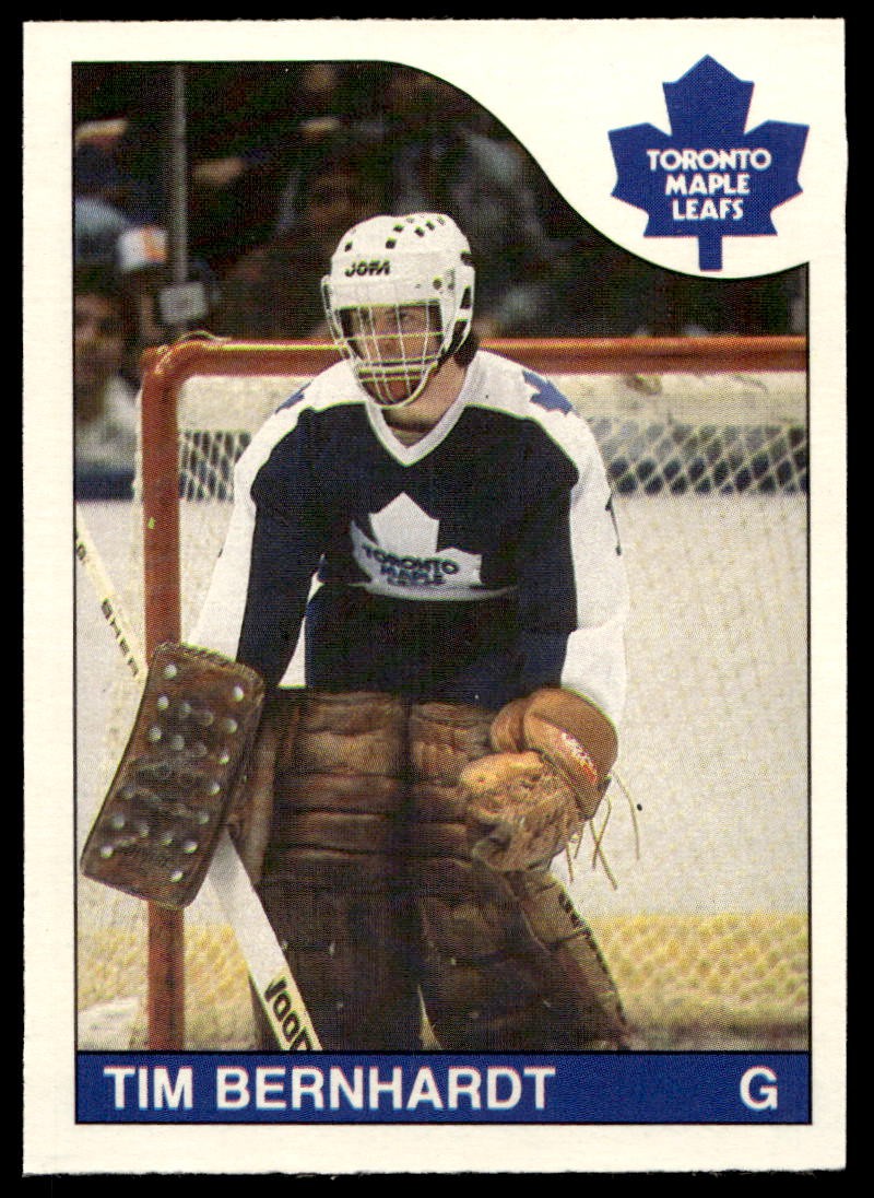 1985-86 O-Pee-Chee #166 Tim Bernhardt Toronto Maple Leafs RC