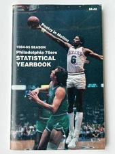 1984-85 Philadelphia 76ers Basketball  Statistical Yearbook Julius Erving