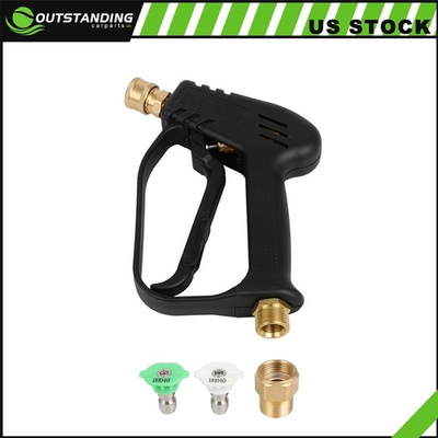 #ad Short Pressure Washer Gun w M22 14MM Inlet Stubby High Pressure Handle Gun New $25.99