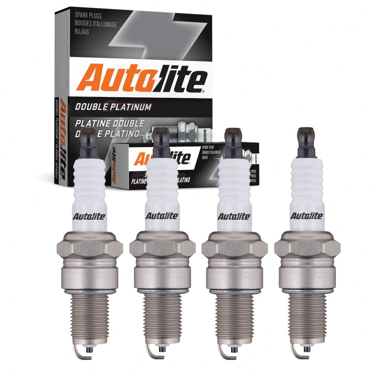 4 pc Autolite Double Platinum APP64 Spark Plugs for 7332 41-802 3971 3004 bk