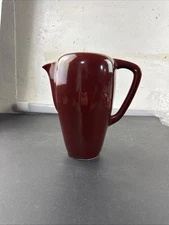 Malibu Modern MCM Red Pitcher by Hollydale with lid rare shape