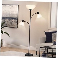 Floor Lamps for Living Room, 72" Tall Torchiere Floor Lamp with Black, White