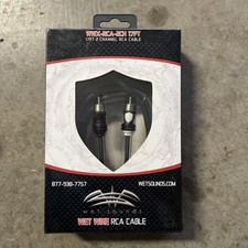 WET SOUNDS 17ft 2 Channel Quad Shielded RCA Cable w/ High Contact RCA Tips