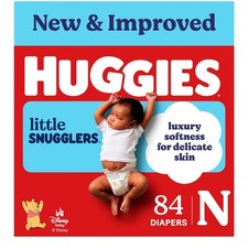 Huggies Little Snugglers Newborn Diapers, 84 Count