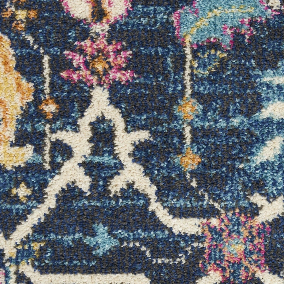 Home Passion Navy 1'10'' x 6' Area-Rug, Boho, Moroccan, Bed Room, Living Room... - Image 4 of 4
