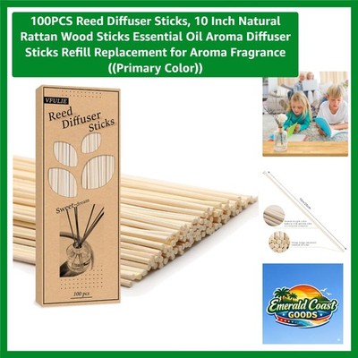 100 Count Natural Rattan Reed Diffuser Sticks - Perfect for Home Fragrance Bliss