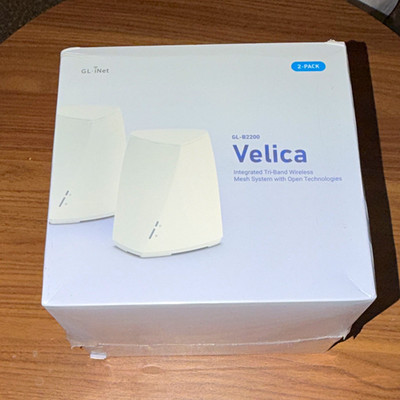 GL.iNet Velica GL-B2200 Tri-Band Mesh WiFi Router 2200 Mbps, White (2-Pack)