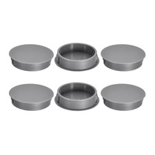 6Pcs 42mm 1-5/8" Flush Type Panel Round Snap in Fastener, Gray