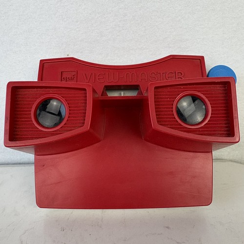 Visor de diapositivas GAF Viewmaster vintage rojo blanco hecho en EE. UU. buen funcionamiento probado - Imagen 3 de 9